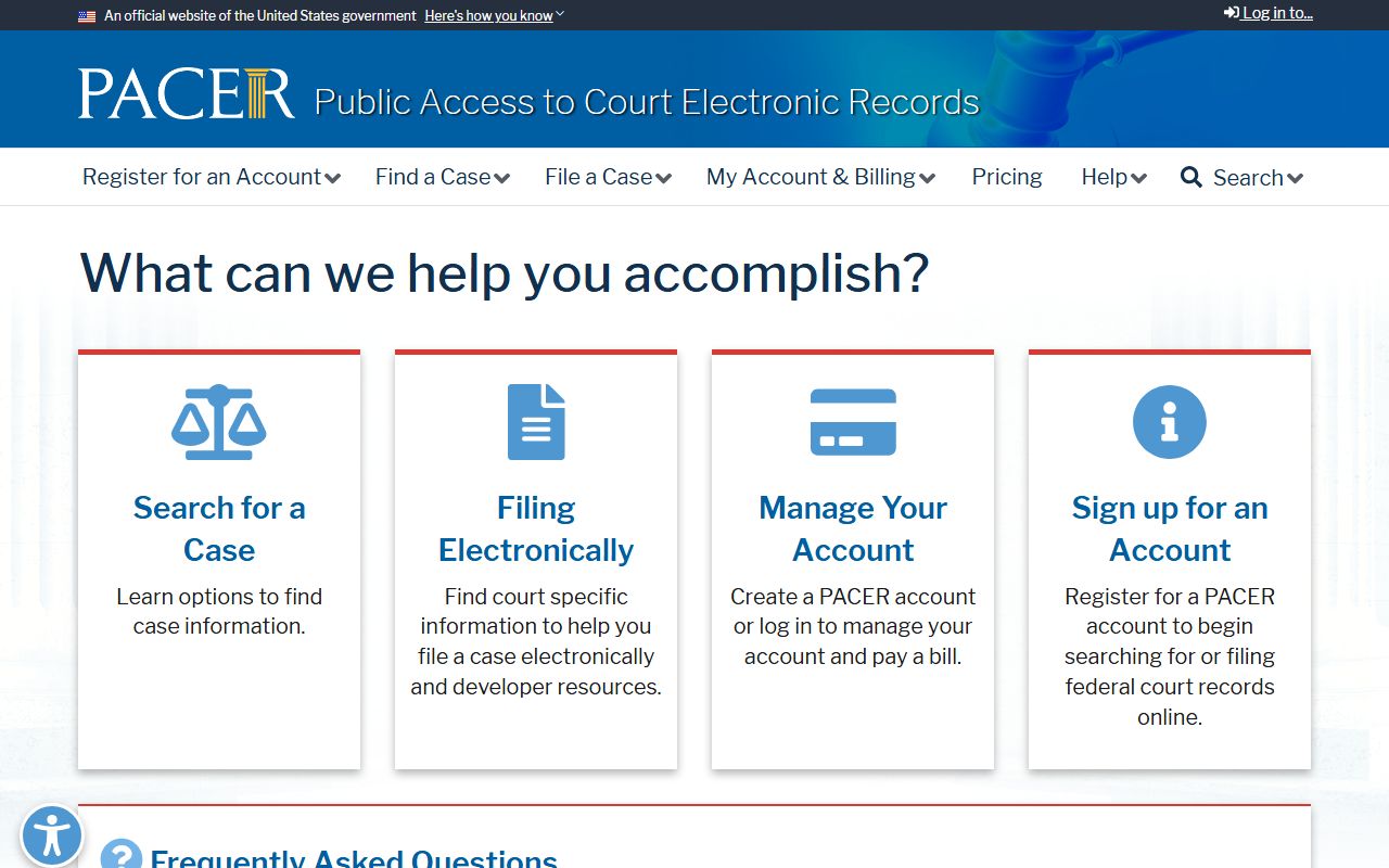 Bossier Parish warrant records federal PACER access